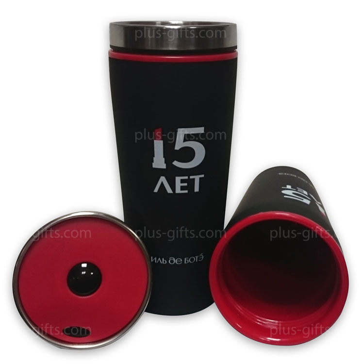 Mug with full color printing with rubberized surface